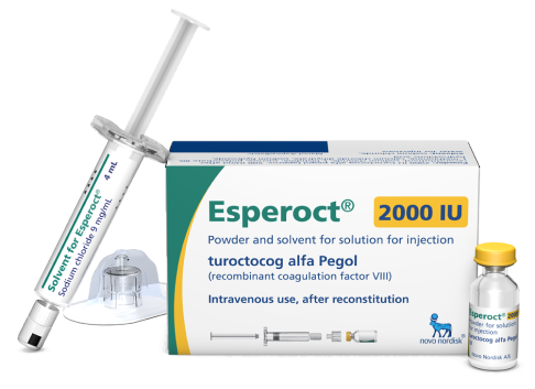 Esperoct® box, vial, syringe, and adapter